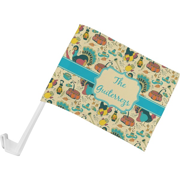 Custom Old Fashioned Thanksgiving Car Flag - Small w/ Name or Text