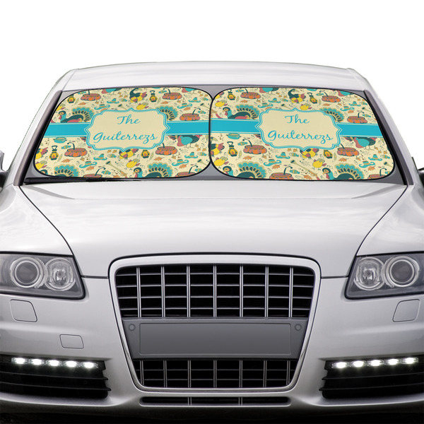 Old Fashioned Thanksgiving Car Sun Shades - IN CONTEXT