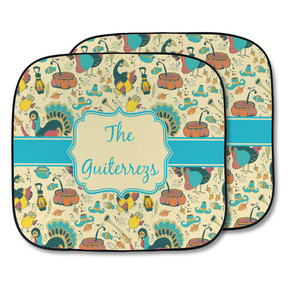 Custom Old Fashioned Thanksgiving Car Sun Shade - Two Piece (Personalized)