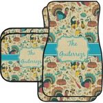Old Fashioned Thanksgiving Car Floor Mats Set - 2 Front & 2 Back (Personalized)