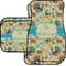 Old Fashioned Thanksgiving Car Floor Mats Set - 2 Front & 2 Back (Personalized)