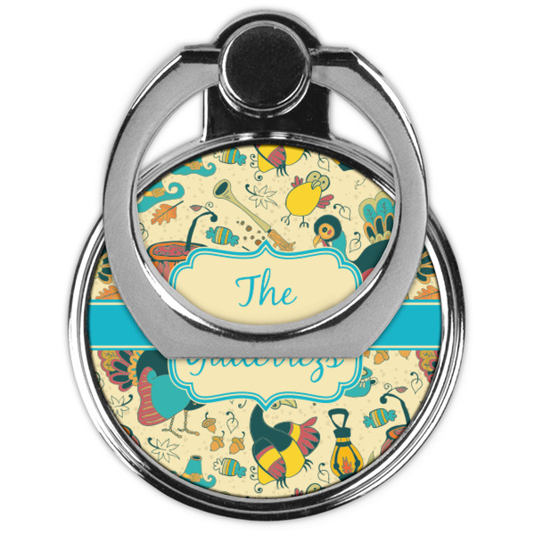 Old Fashioned Thanksgiving Cell Phone Ring Stand & Holder - Front (Collapsed)