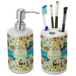 Old Fashioned Thanksgiving Ceramic Bathroom Accessories Set (Personalized)