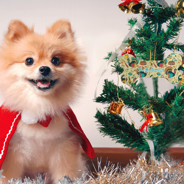 Old Fashioned Thanksgiving Ceramic Flat Ornament - Bone (LIFESTYLE)