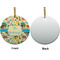 Old Fashioned Thanksgiving Ceramic Flat Ornament - Circle Front & Back (APPROVAL)