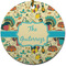 Old Fashioned Thanksgiving Ceramic Flat Ornament - Circle (Front)