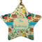 Old Fashioned Thanksgiving Ceramic Flat Ornament - Star (Front)