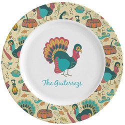 Old Fashioned Thanksgiving Ceramic Dinner Plates (Set of 4) (Personalized)