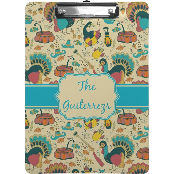 Custom Old Fashioned Thanksgiving Clipboard (Letter Size) (Personalized)