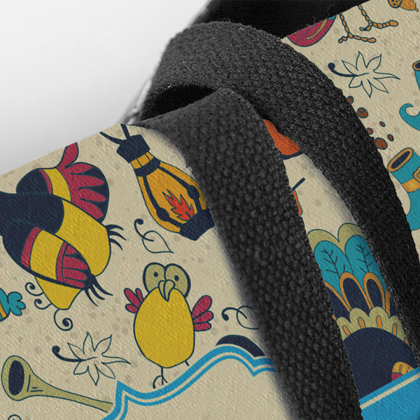 Old Fashioned Thanksgiving Closeup of Tote w/Black Handles