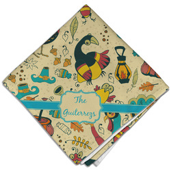 Old Fashioned Thanksgiving Cloth Dinner Napkin - Single w/ Name or Text