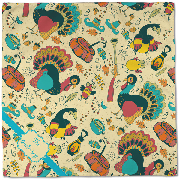 Old Fashioned Thanksgiving Cloth Napkins - Personalized Dinner (Full Open)