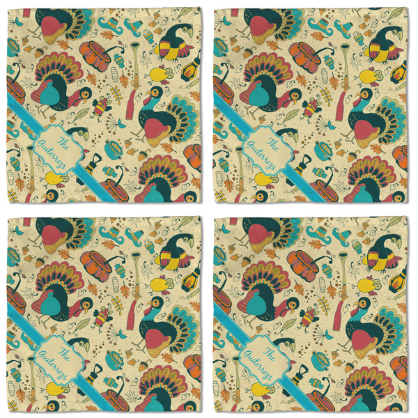 Old Fashioned Thanksgiving Cloth Napkins - Personalized Lunch (APPROVAL) Set of 4
