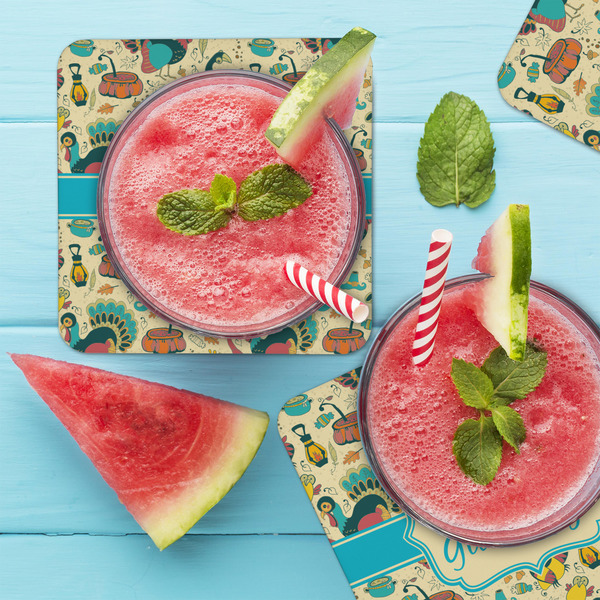 Old Fashioned Thanksgiving Coaster Set - LIFESTYLE