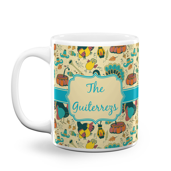 Custom Old Fashioned Thanksgiving Coffee Mug (Personalized)