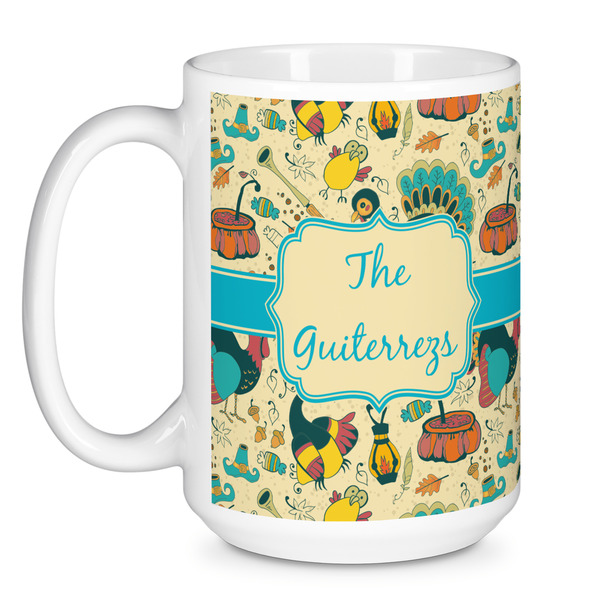 Old Fashioned Thanksgiving Coffee Mug - 15 oz - White