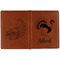 Old Fashioned Thanksgiving Cognac Leather Passport Holder Outside Double Sided - Apvl