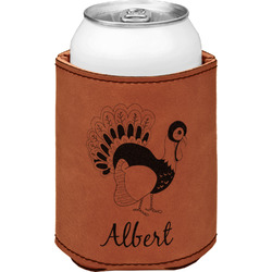 Old Fashioned Thanksgiving Leatherette Can Sleeve - Single Sided (Personalized)