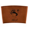 Old Fashioned Thanksgiving Cognac Leatherette Mug Sleeve - Flat