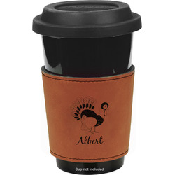 Old Fashioned Thanksgiving Leatherette Cup Sleeve - Single Sided (Personalized)