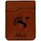 Old Fashioned Thanksgiving Cognac Leatherette Phone Wallet close up