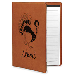 Old Fashioned Thanksgiving Leatherette Portfolio with Notepad - Large - Single Sided (Personalized)