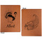 Old Fashioned Thanksgiving Cognac Leatherette Portfolios with Notepad - Small - Double Sided- Apvl