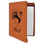 Old Fashioned Thanksgiving Leatherette Zipper Portfolio with Notepad - Single Sided (Personalized)