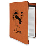 Old Fashioned Thanksgiving Leatherette Zipper Portfolio with Notepad (Personalized)