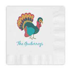 Old Fashioned Thanksgiving Embossed Decorative Napkins (Personalized)