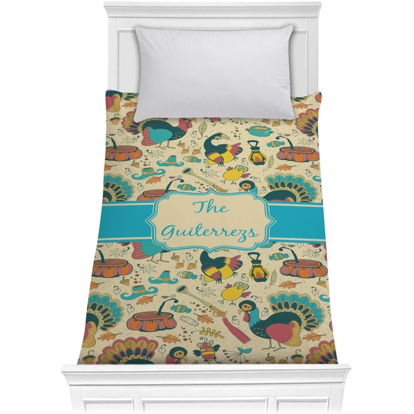 Custom Old Fashioned Thanksgiving Comforter - Twin XL (Personalized)