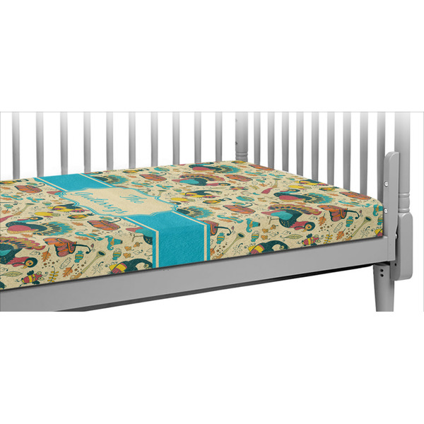 Custom Old Fashioned Thanksgiving Crib Fitted Sheet w/ Name or Text