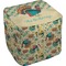 Old Fashioned Thanksgiving Cube Poof Ottoman (Bottom)