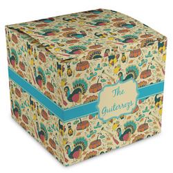Old Fashioned Thanksgiving Cube Favor Gift Boxes (Personalized)
