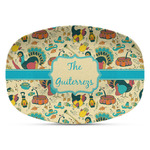 Old Fashioned Thanksgiving Plastic Platter - Microwave & Oven Safe Composite Polymer (Personalized)