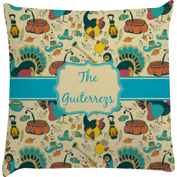 Custom Old Fashioned Thanksgiving Decorative Pillow Case (Personalized)