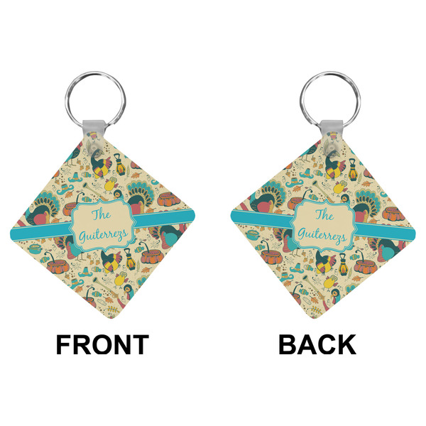 Old Fashioned Thanksgiving Diamond Keychain (Front + Back)