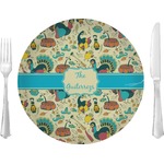 Old Fashioned Thanksgiving 10" Glass Lunch / Dinner Plates - Single or Set (Personalized)