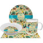 Old Fashioned Thanksgiving Dinner Set - Single 4 Pc Setting w/ Name or Text