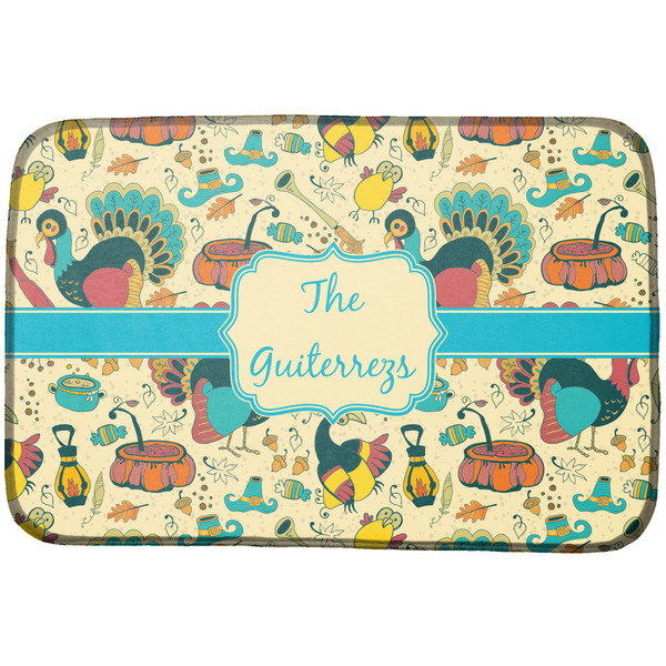 Custom Old Fashioned Thanksgiving Dish Drying Mat w/ Name or Text