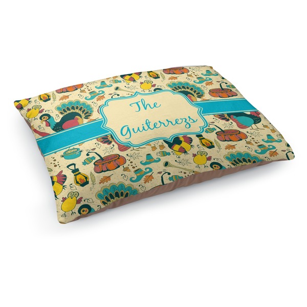 Custom Old Fashioned Thanksgiving Dog Bed - Medium w/ Name or Text