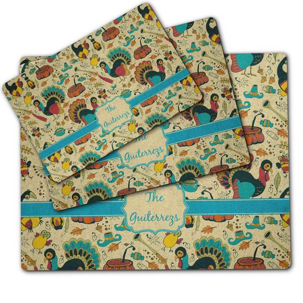 Old Fashioned Thanksgiving Dog Food Mat - MAIN (sm, med, lrg)