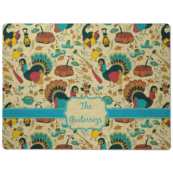 Old Fashioned Thanksgiving Dog Food Mat - Medium without bowls