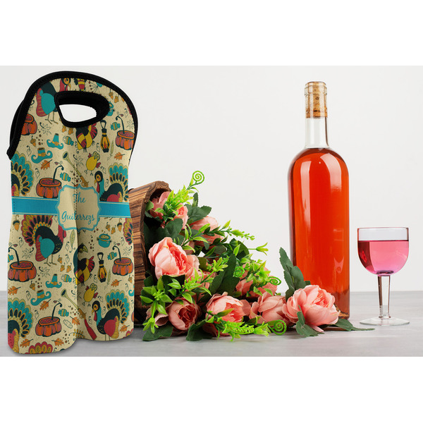 Old Fashioned Thanksgiving Double Wine Tote - LIFESTYLE (new)