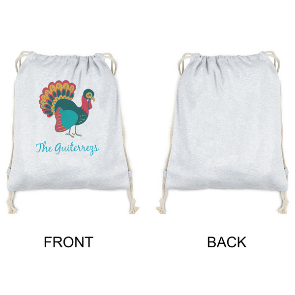 Old Fashioned Thanksgiving Drawstring Backpacks - Sweatshirt Fleece - Single Sided - APPROVAL