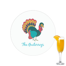 Old Fashioned Thanksgiving Printed Drink Topper - 2.15" (Personalized)