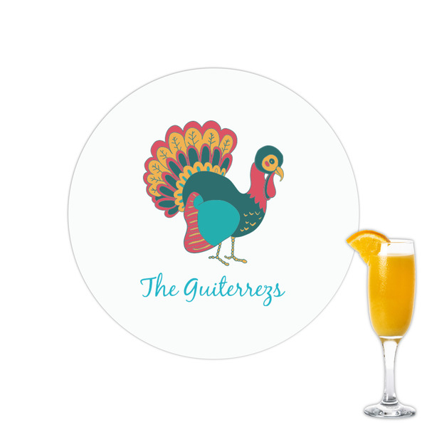 Custom Old Fashioned Thanksgiving Printed Drink Topper - 2.15" (Personalized)