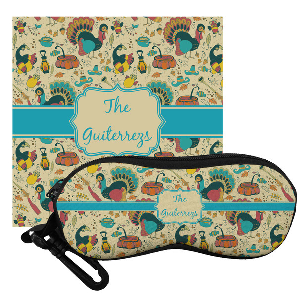 Custom Old Fashioned Thanksgiving Eyeglass Case & Cloth (Personalized)