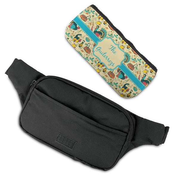 Old Fashioned Thanksgiving Fanny Packs - FLAT (flap off)