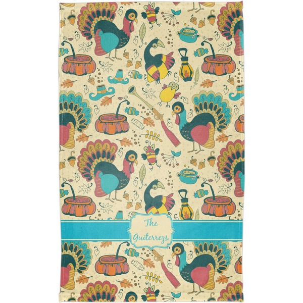 Old Fashioned Thanksgiving Finger Tip Towel - Full View